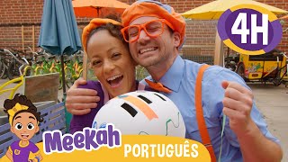 Meekah amp Blippi Pintam Capacetes 🪖  💜Olá Meekah💜 meekah blippibrasil [upl. by Drape375]