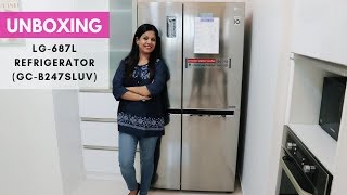 Unboxing of LG  687 L Refrigerator  Features and Warranty [upl. by Orlantha]