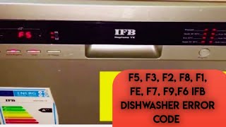 IFB Dishwasher error code in Tamil F5 F3 F2 F8 F1 FE F7 F9 F6 [upl. by Nnyleve]