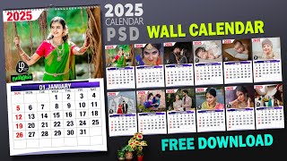 wall calendar design free download 2025 wall calendar calendar psd file free download [upl. by Whyte]