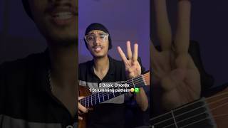 3 Chords 10 Songs  Basic Strumming Pattern  Famous Hindi Songs shorts [upl. by Anoblav]