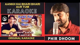 Aankh Hai Bhari Bhari  Tumse Acha Kaun Hai  Original Crystal Clear Karaoke With Scrolling Lyrics [upl. by Ellebyam]