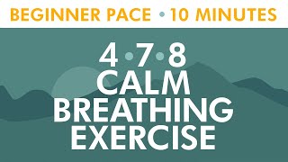 Beginner 478 Breathing Exercise  10 Minutes Relaxation with Calming Pace  Anxiety Reduction [upl. by Sasnett792]