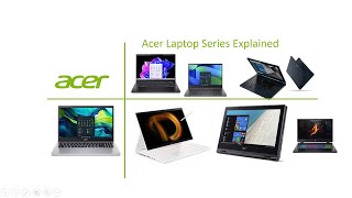 Acer Laptops Series Explained [upl. by Harriet]