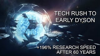 38 Stellaris Builds  Shattered Ring Tech Rush to early Dyson Sphere [upl. by Hsirk]