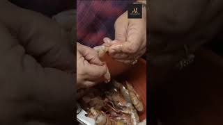 How to cut Prawns Abida Rasheed prawns fishcutting seafood malabarfood keralafood [upl. by Ddat912]