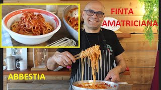 FINTA AMATRICIANA ABBESTIA spaghetti a modo mio amatriciana finta [upl. by Ntsyrk]