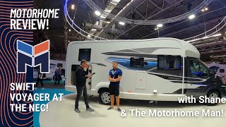 Swift Voyager Stand at the NEC Motorhome Show 2022 [upl. by Asfah254]