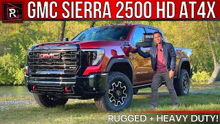 The 2024 GMC Sierra 2500 HD AT4X Is A Really Big OffRoad Luxury Truck [upl. by Zuckerman483]