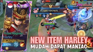 ITEM TERBARU HARLEY MUDAH DAPAT MANIAC  GAMEPLAY MOBILE LEGENDS [upl. by Ariela483]