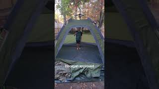 Pop Up Tent by Moon Lence 4Season Family Camping Tent in 10 Seconds [upl. by Ahsaeyt]