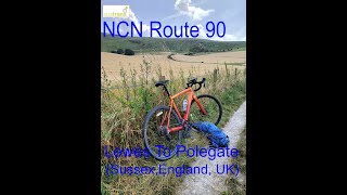 Lewes To Polegate England UK bike ride  Sustrans National Cycle Network Route 90 [upl. by Nylirehs]