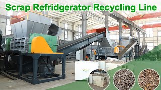 Scrap Refridgerator Fridge Dismantling Sorting Recycling Plant Line5060 SetsHour [upl. by Koziel55]