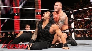 Roman Reigns vs Randy Orton Raw April 28 2014 [upl. by Greeson]