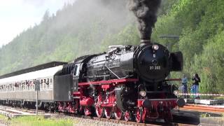 BR 01 202 Ausfahrt PS  Dampf auf der Biebermühle 01062014 Pirmasens Nord [upl. by Yc802]