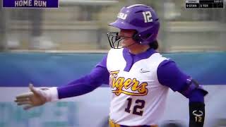 LSU softballs Maci Bergeron hits home run vs Northwestern in Clearwater Invitational [upl. by Janot]