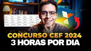 CONCURSO DA CAIXA 2024  COMO ESTUDAR l CRONOGRAMA PÓSEDITAL 3 HORAS [upl. by Reaht]