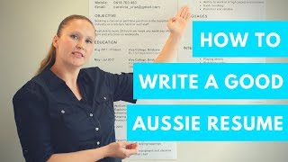 How to find a job in Australia – Writing a good resume 👌 [upl. by Leora]