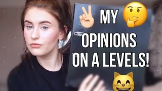 My OPINIONS On My A LEVELS Maths Chemistry  Biology [upl. by Yelsnit]