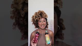 Flexi rod tutorial on Blown out Natural hair Ft Mielle Organics [upl. by Simmonds]