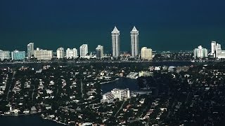 Great view on 🇺🇸 Miami Beach after takeoff at Miami HD [upl. by Namra]