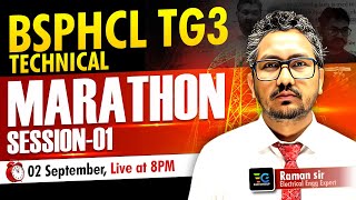 BSPHCL TG3  Technical Marathon Session for BSPHCL TG3 by Raman Sir  BSPHCL TG3 Marathon Session1 [upl. by Latouche]