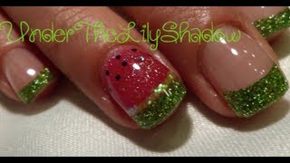 ☆★ Acrylic watermelon nails ★☆ [upl. by Mead59]