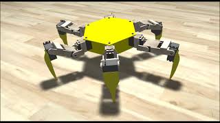 Robotics Simulation Hexapod Gait in CoppeliaSim [upl. by Rima]