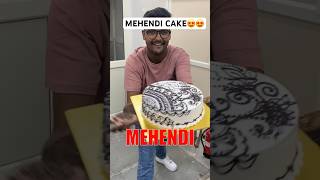 Mehendi Cake 😍 cakevideos cake trufflecake truffle croissant chocolatecake cakedecoration [upl. by Darrelle]