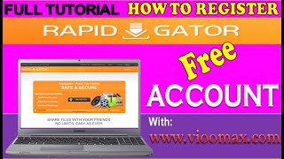 How to Create  Register Rapidgatornet Free Account [upl. by Rahmann704]