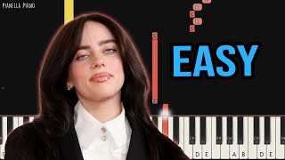 Billie Eilish  WILDFLOWER  EASY Piano Tutorial by Pianella Piano [upl. by Nosreh]