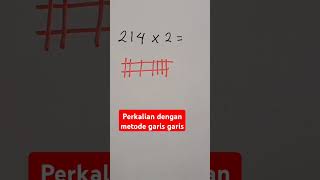 Perkalian dengan metode garis garis maths matematika mathstricks youtubeshorts shorts [upl. by Acissej]