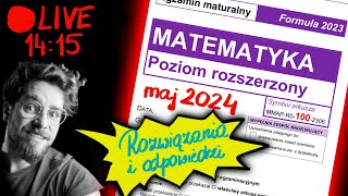 Czy będzie 100 na MATURZE ROZSZERZONEJ 2024 z matematyki❓Rozwiązania MATURA 2024 MATEMATYKA MAJ [upl. by Dahle]