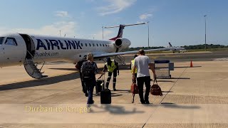 Durban To Kruger International Airport Flight  Airlink  Embraer ERJ135  April 2024 [upl. by Nilrak]