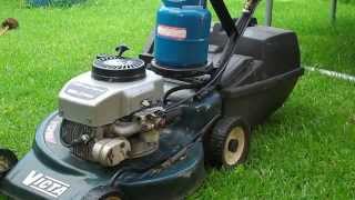 How to convert a Lawn Mower from GasPetrol to Propane  LPG DIY [upl. by Adnawaj677]