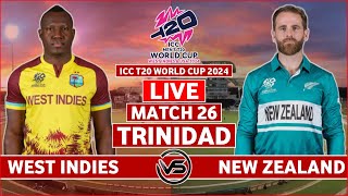 ICC T20 World Cup 2024 Live West Indies vs New Zealand Live  WI vs NZ Live Scores amp Commentary [upl. by Lleon]