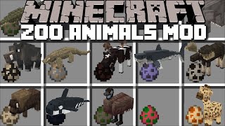 Minecraft TAME AND BUILD A ZOO WITH ANIMALS MOD  DANGEROUS PLUS CREATURES  Minecraft Mods [upl. by Naimed]