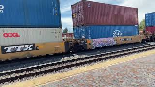 BNSF 4386 West at Downtown Flagstaff [upl. by Parfitt66]