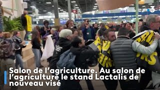 Salon de lagriculture Au salon le stand Lactalis de nouveau visé [upl. by Sida]