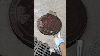 Process Of Fumigating Cockroach Hidden Under The Manhole [upl. by Esiuole]