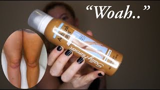 GIVING MYSELF A SPRAY TAN  Sally Hansen Review [upl. by Auhsej758]