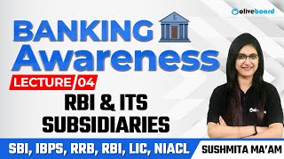 Banking Awareness Complete Course For All Bank Exams  Class  4  RBI and its Subsidiaries [upl. by Bone]