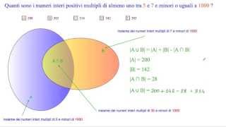 Quanti sono i numeri interi positivi multipli di almeno uno tra 5 e 7 e minori o uguali a 1000 [upl. by Anuaik]