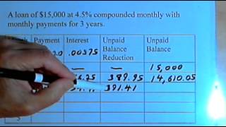 Constructing an Amortization Schedule 14137 [upl. by Dowski]