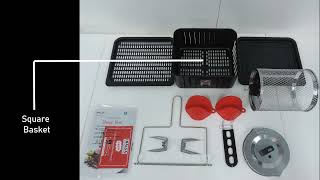 Inalsa Aero Crisp Air Fryer Oven unboxing and dismantle steps [upl. by Nnaharas]