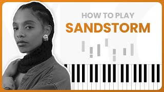 How To Play Sandstorm By Mereba ft JID On Piano  Piano Tutorial Part 1  Free Tutorial [upl. by Irene613]