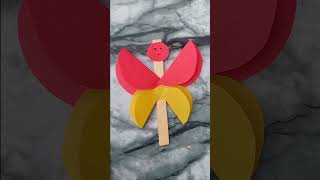 paper craft butterfly short easypapercraft zeecraftandarts viralshort [upl. by Atnom]