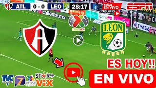 Atlas vs León en vivo donde ver a que hora juega Atlas vs Leon Partido EN VIVO Liga MX 2024 hoy [upl. by Pelagia]