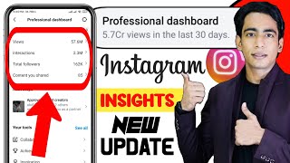 Instagram Insights Update  Instagram Professional Dashboard Update  Instagram Reach Not Showing [upl. by Siuqramed]