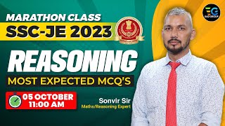 SSC JE 2023 Reasoning Most Expected Questions Marathon Class by Sonvir Sir [upl. by Nived]